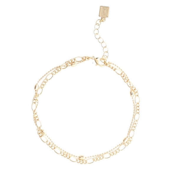 NWT DANNIJO Limited Edition Double Gold Anklet - Picture 3 of 6